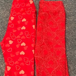 Girl’s Lularoe leggings size L/XL (2 pairs)